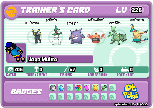 Jogo Muitto Card otPokemon.com