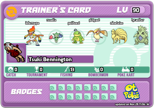 Tsuki Bennington Card otPokemon.com