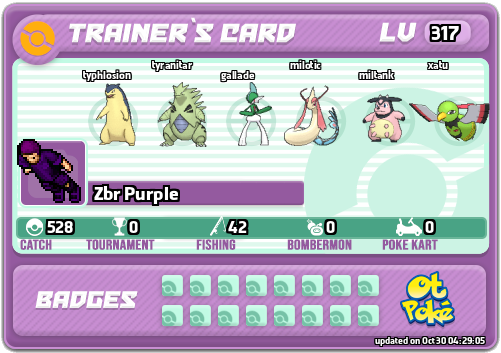 Zbr Purple Card otPokemon.com