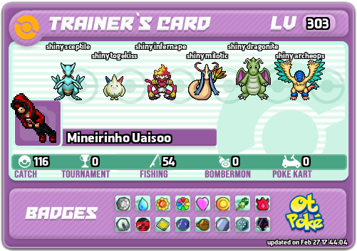 Mineirinho Uaisoo Card otPokemon.com