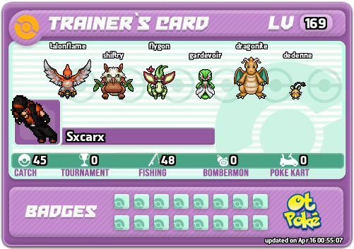 Sxcarx Card otPokemon.com