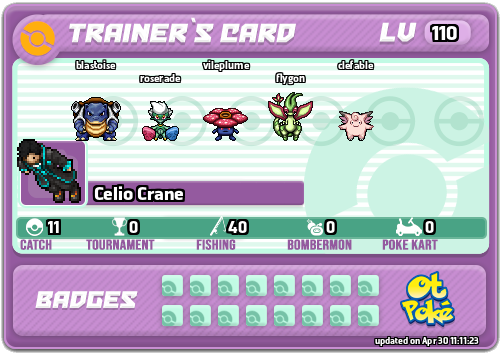 Celio Crane Card otPokemon.com