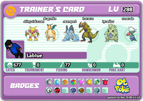 Lablue Card otPokemon.com